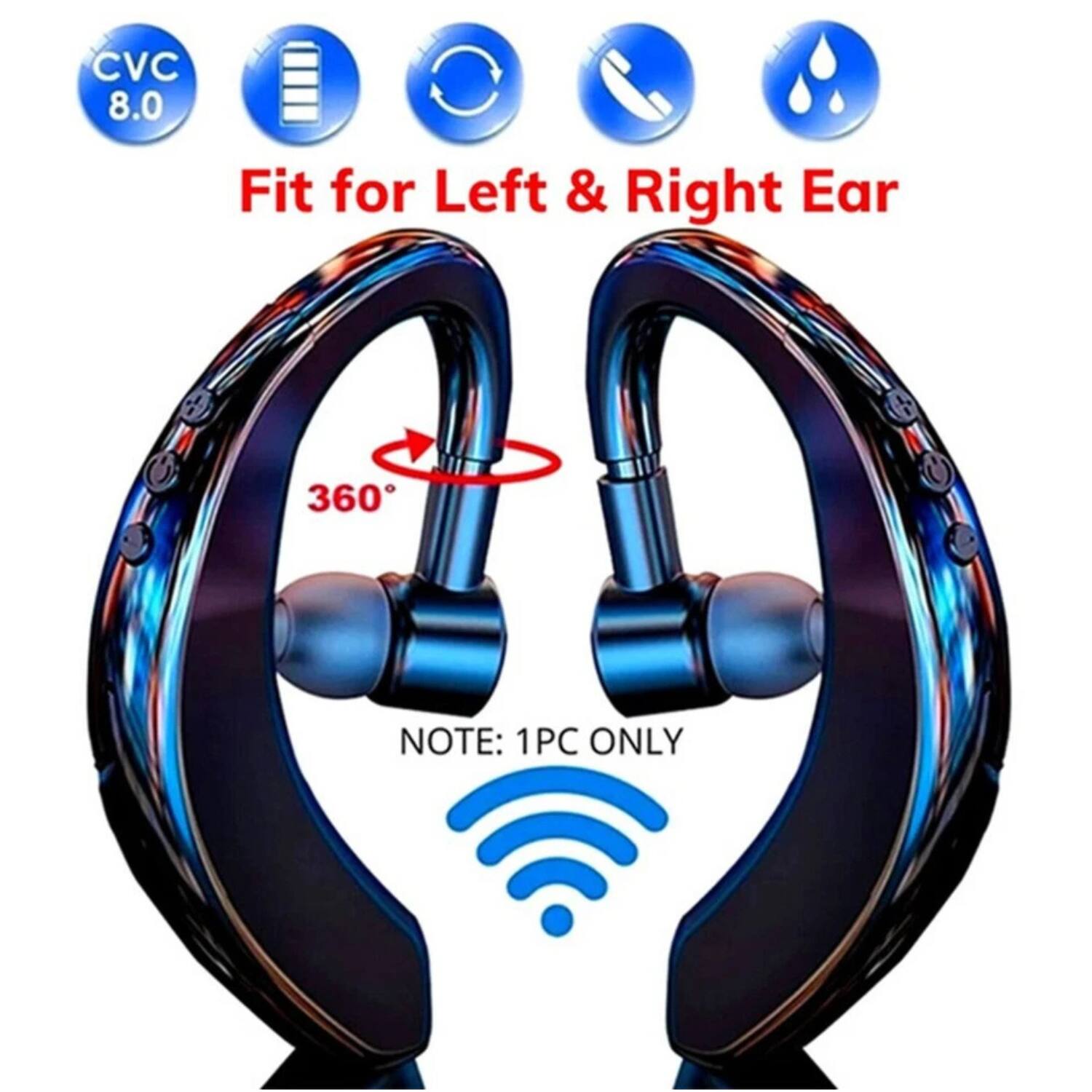 CVC 8.0  
Fit for Left & Right Ear  
360°  
NOTE: 1PC ONLY