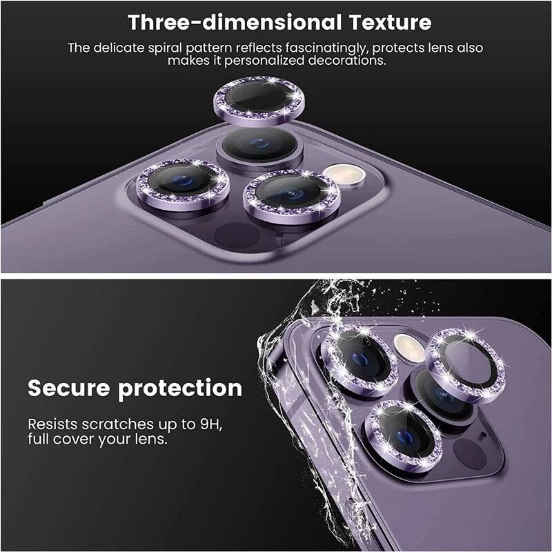 Three-dimensional Texture  
The delicate spiral pattern reflects fascinatingly, protects lens also makes it personalized decorations.

Secure protection  
Resists scratches up to 9H, full cover your lens.