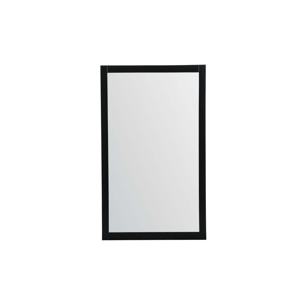 Back. Elegant Decor - Aqua vanity mirror 60x36 inch in black - Black.