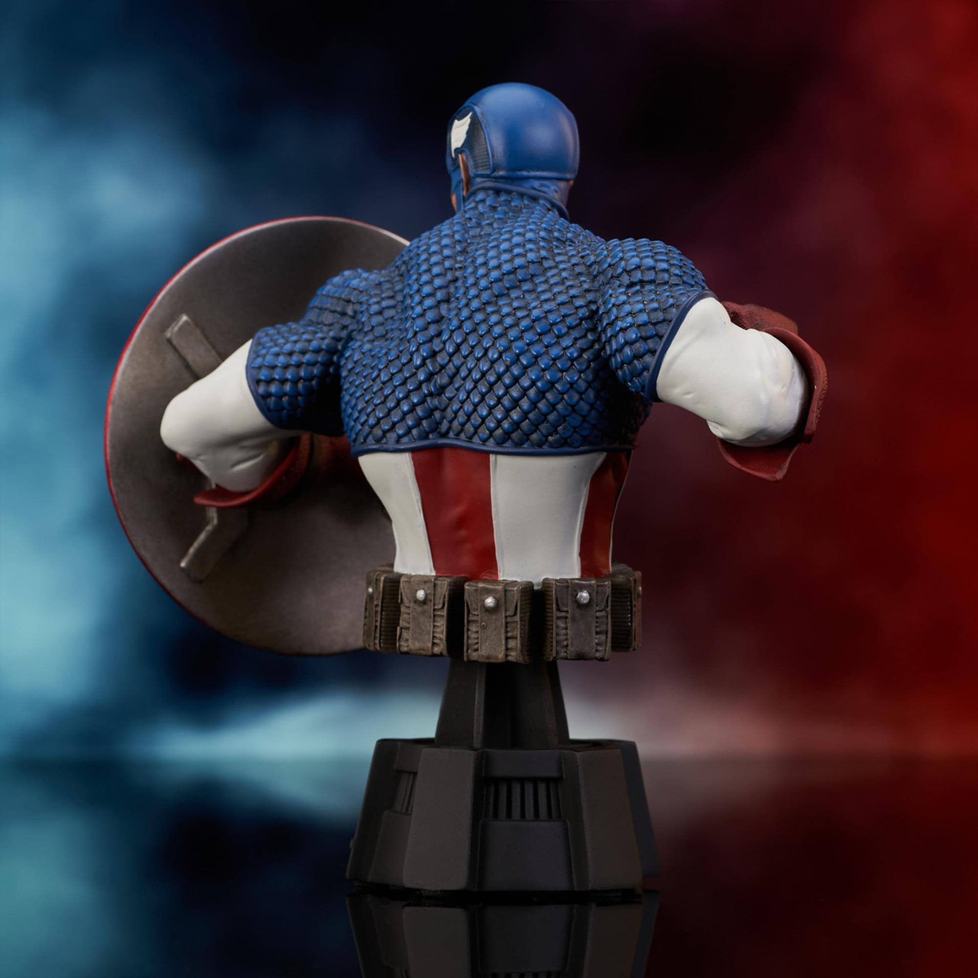 Alt View 2. Marvel - Marvel Captain America 6 Inch Resin Bust - Blue.