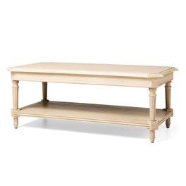 Maven Lane - Pullman Traditional Rectangular Wooden Coffee Table - Antiqued White