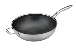 Frieling - Black Cube 12-1/2 Inch Stainless/Nonstick Hybrid Wok - Silver