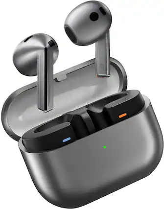 Front. Samsung - Samsung Galaxy Buds3 Wireless Earbuds Sliver - Sliver.