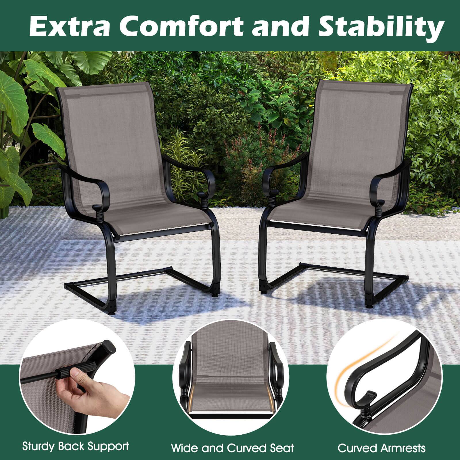 Extra Comfort and Stability

Sturdy Back Support
Wide and Curved Seat
Curved Armrests