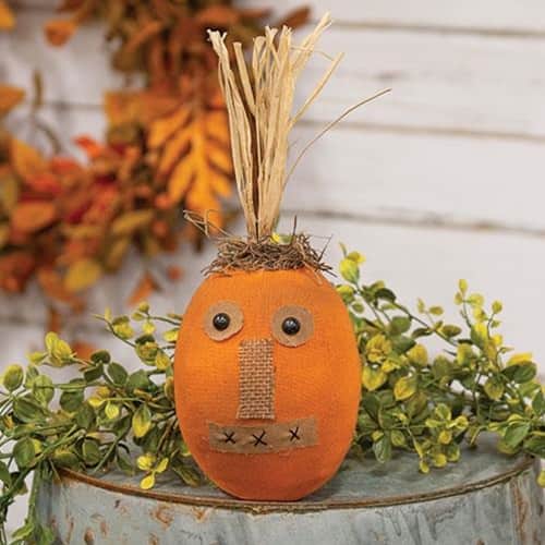 BreeBe - *Stuffed Primitive Orange Jack Face - Multi