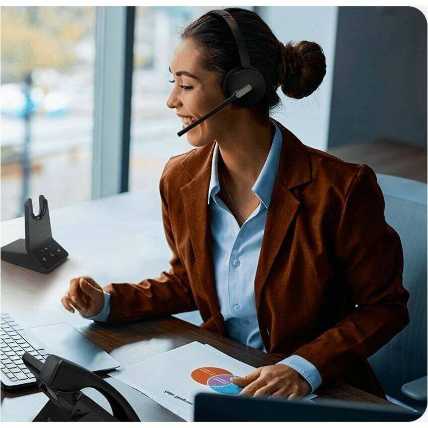 Alt View 1. Yealink - Yealink WH64 Headset - Microsoft Teams Certification - Stereo - Wireless - Bluetooth/DECT - 492.1 ft - 20 Hz to 20 kHz.