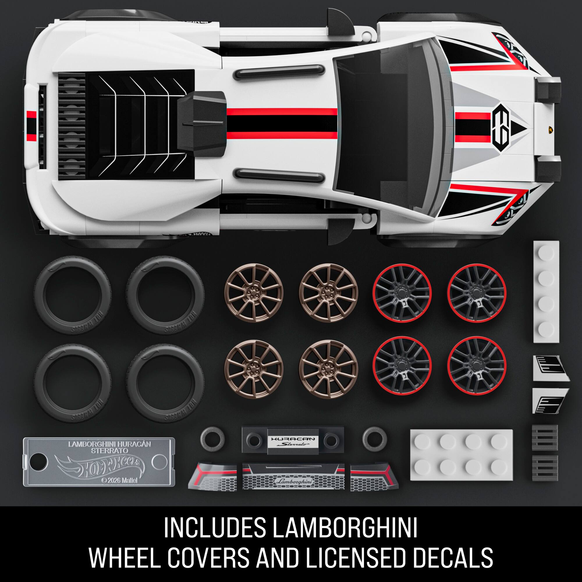 E9 ad 201 ggra 21 A 1IL g TE LAMBORGHINI HURACAN STERRATO HOKEe D a Malel MLDCON des INCLUDES LAMBORGHINI WHEEL COVERS AND LICENSED DECALS