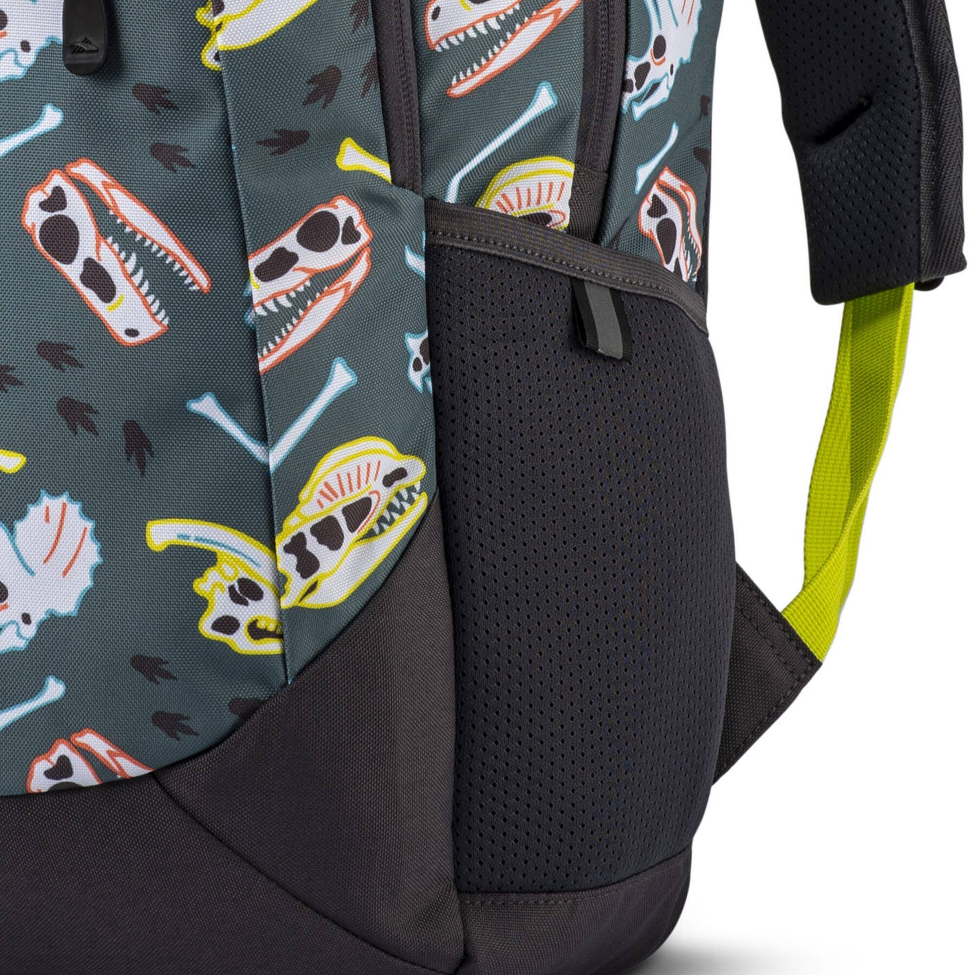 Alt View 4. High Sierra - High Sierra BTS Outburst Backpack for School and Travel, Dino Dig and Mercury - Dino Dig / Mercury.