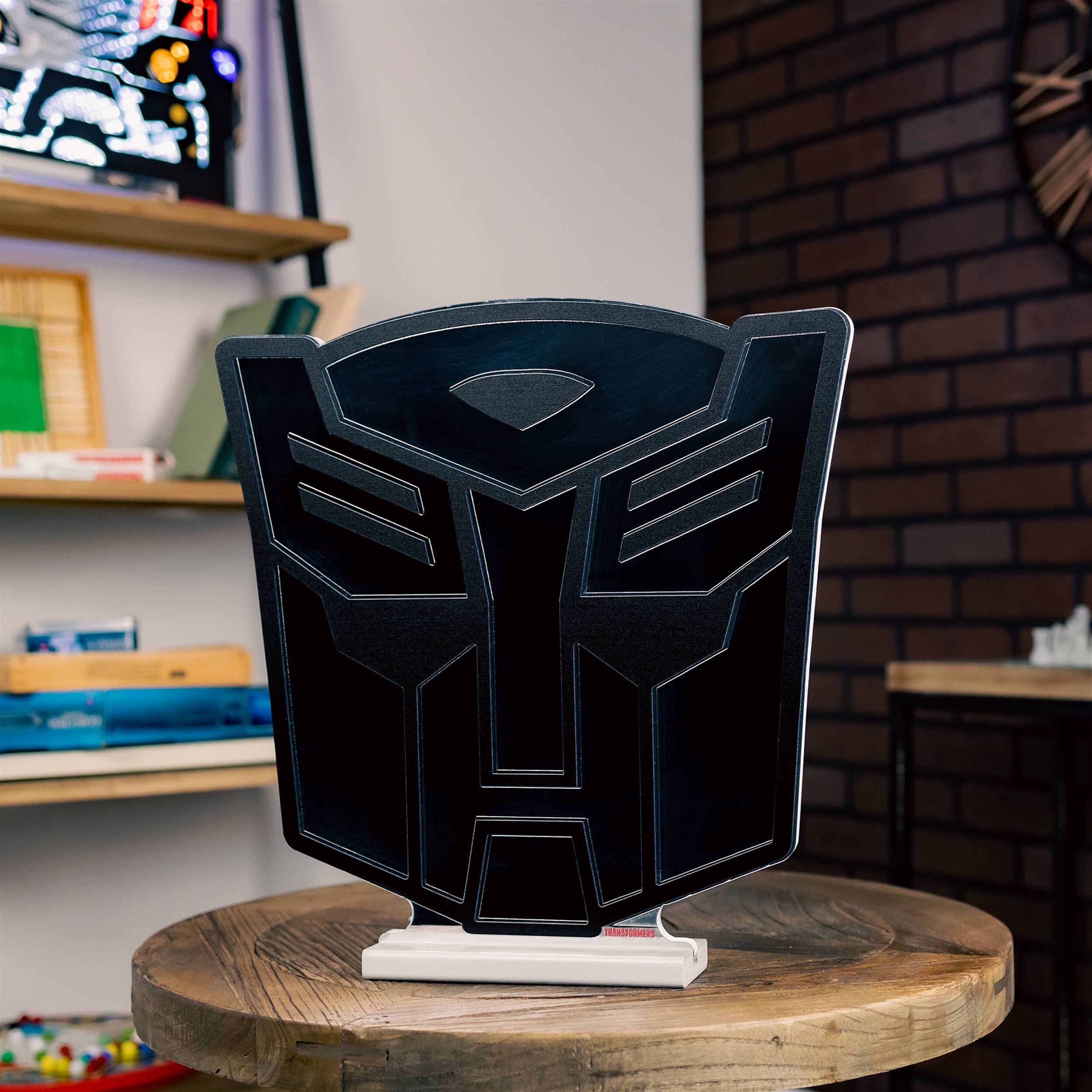 Left. BreeBe - Transformers Autobot Ekkolight 16"H - Red, Black.