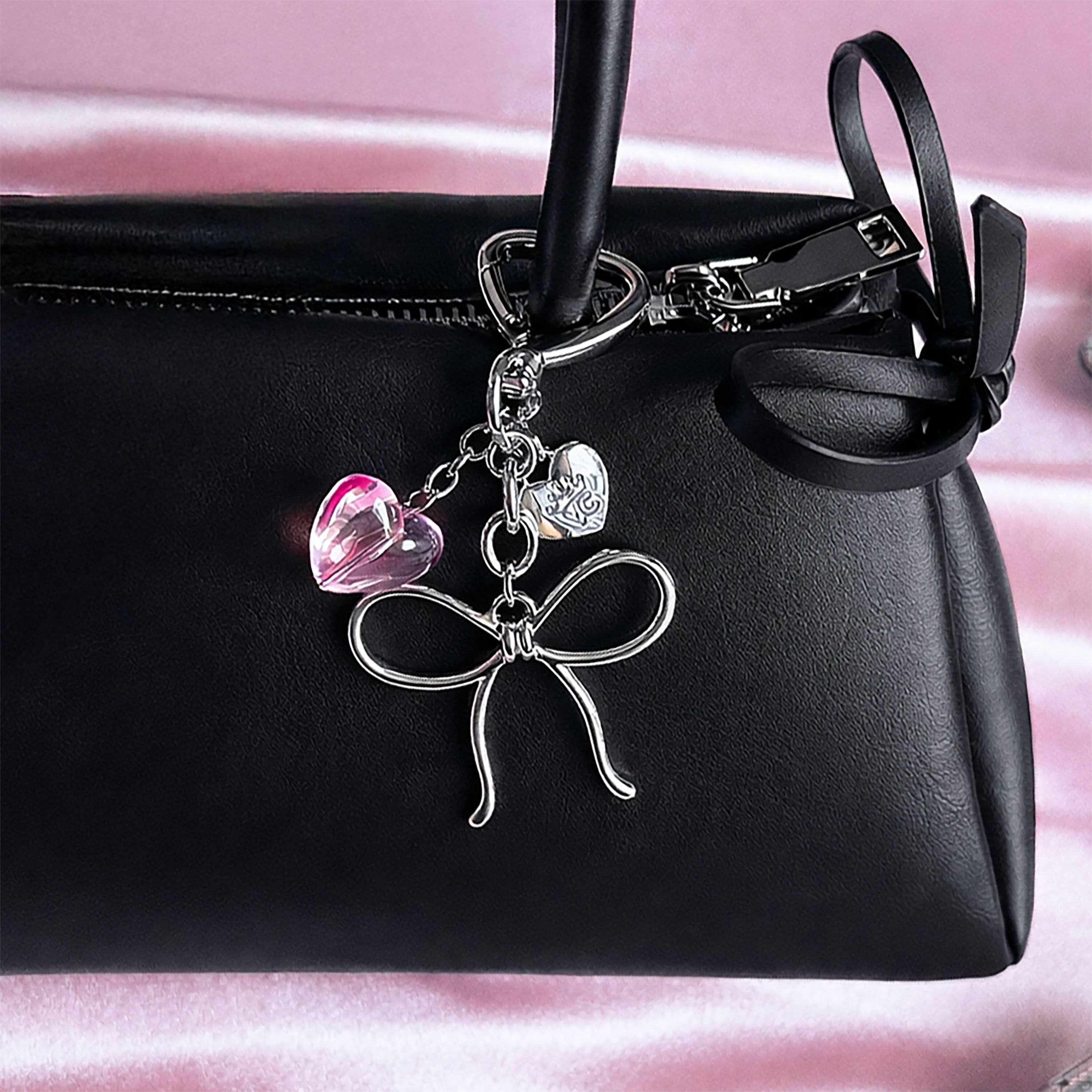 Alt View 5. VELVET CAVIAR - Tech & Bag Charm - Silver Bow.