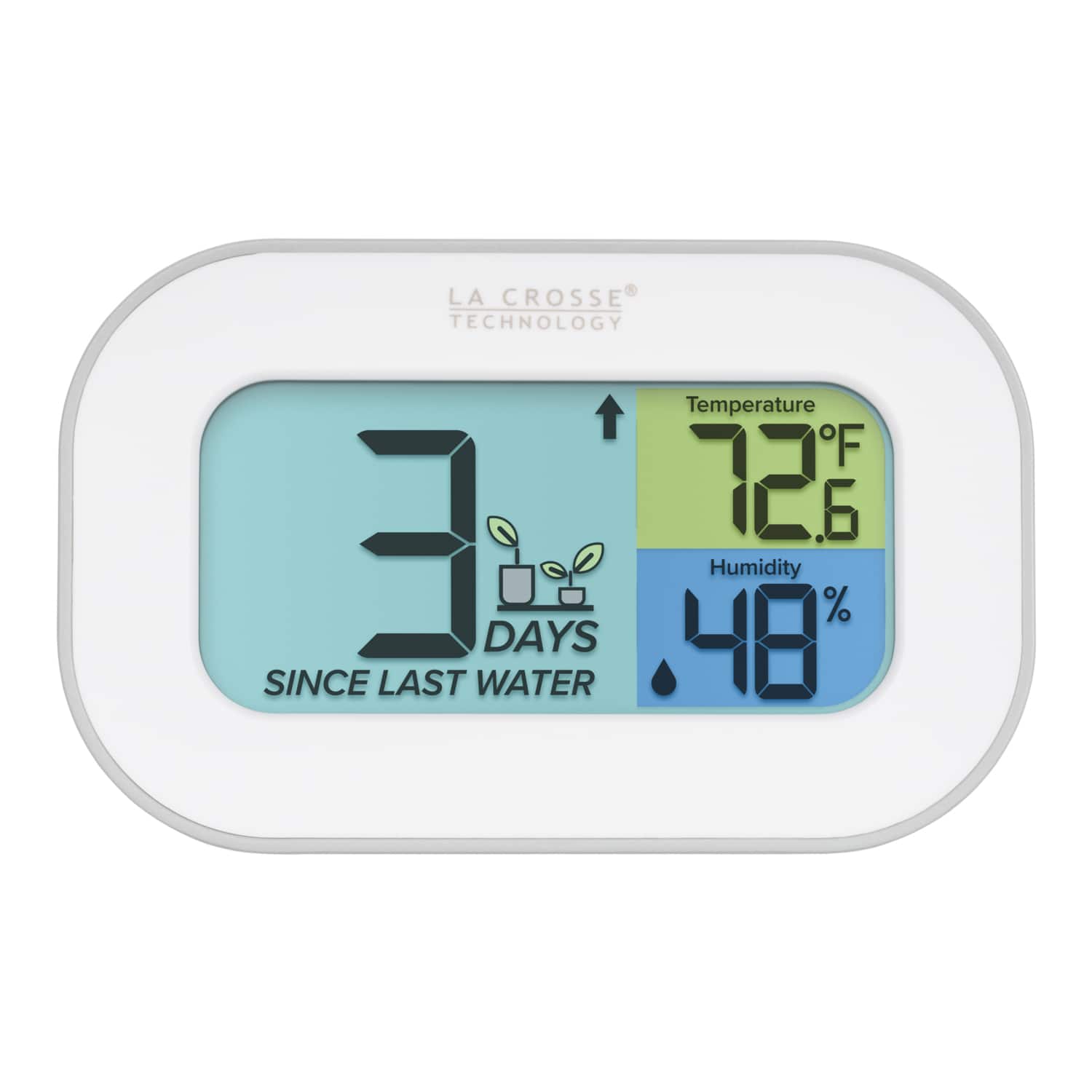 La Crosse Technology - Digital Plant Care Watering Timer with Temperature and Humidity - White
