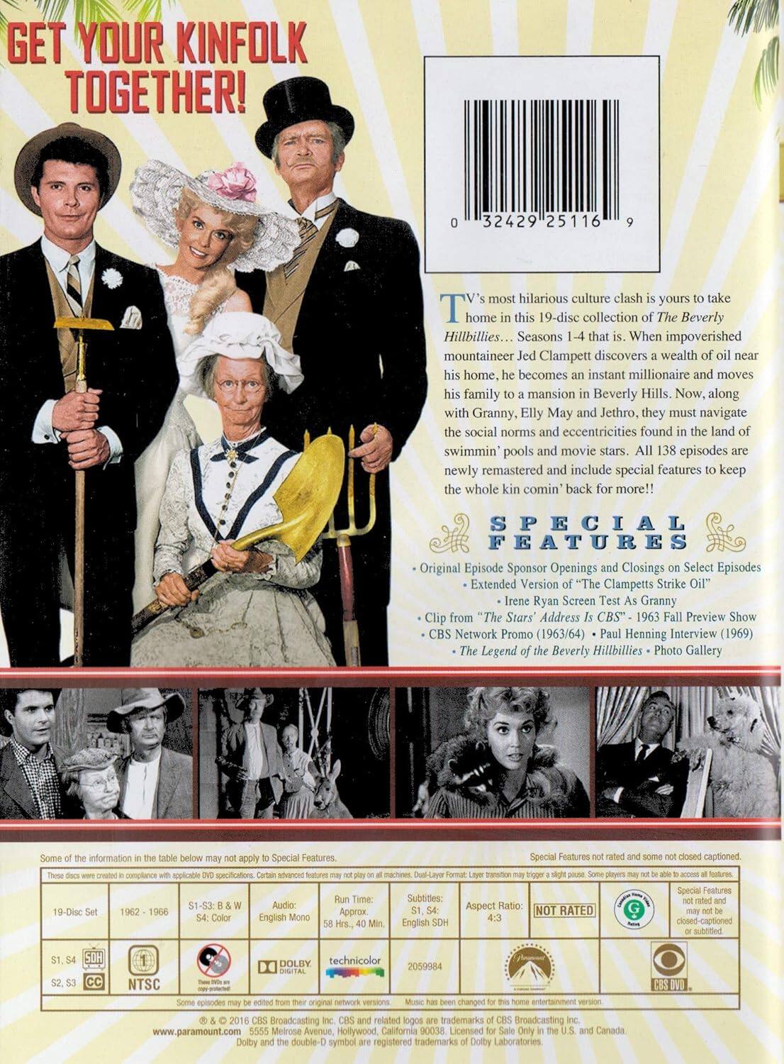 Back. The Beverly Hillbillies Seasons 1-4 DVD.
