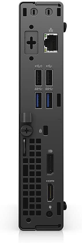 Back. Dell - Dell Optiplex 3080 Micro i5-10500T 16GB 256GB SSD Windows 11 Pro - Black.