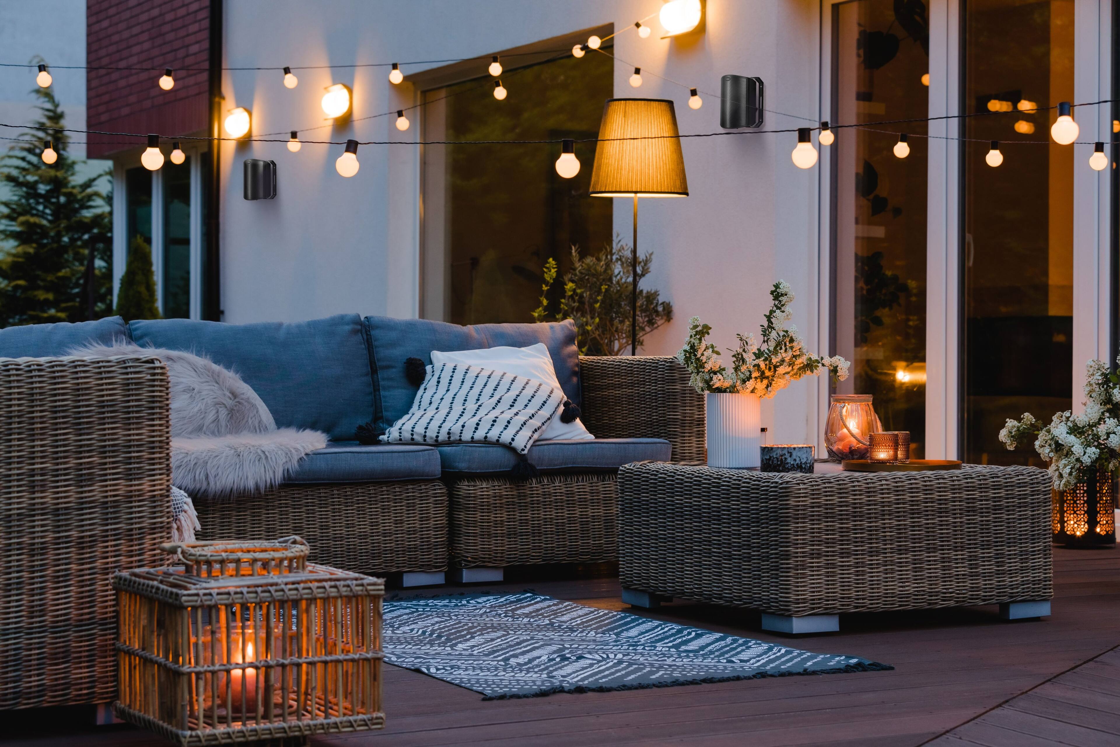 Alt View 13. Polk Audio - Atrium Series 4-1/2" Outdoor Loudspeakers (Pair) - Black.