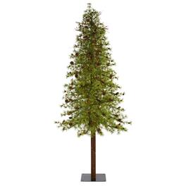 BreeBe - 9' Wyoming Alpine Christmas Tree with 300 Clear LED Lights - Multicolor
