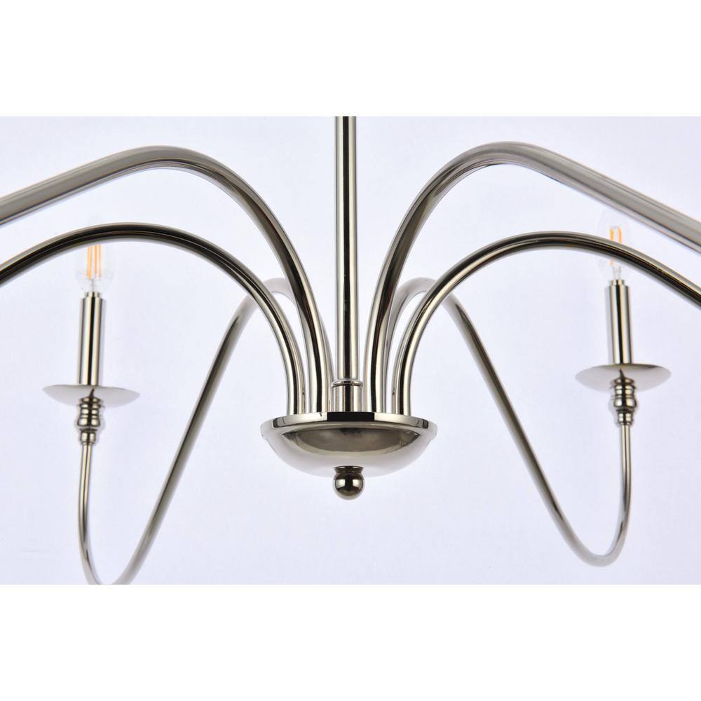 Alt View 2. Living District - Rohan 42 inch chandelier in polished nickel - Polished Nickel.