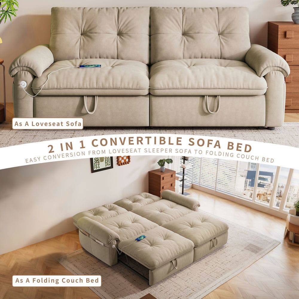 As A Loveseat Sofa

2 IN 1 CONVERTIBLE SOFA BED
EASY CONVERSION FROM LOVESOFA SLEEPER SOFA TO FOLDING COUCH BED

As A Folding Couch Bed