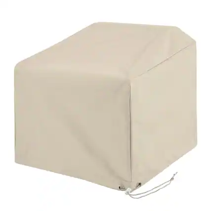 Front. Crosley Furniture - 3Pc Outdoor Furniture Cover Set - 2 Chairs & 1 Square Table/Ottoman - Tan.