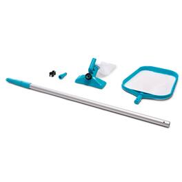 Intex - 28002E Maintenance Pool Kit Vacuum Skimmer & Pole (Pool Sold Separately) - Silver and blue