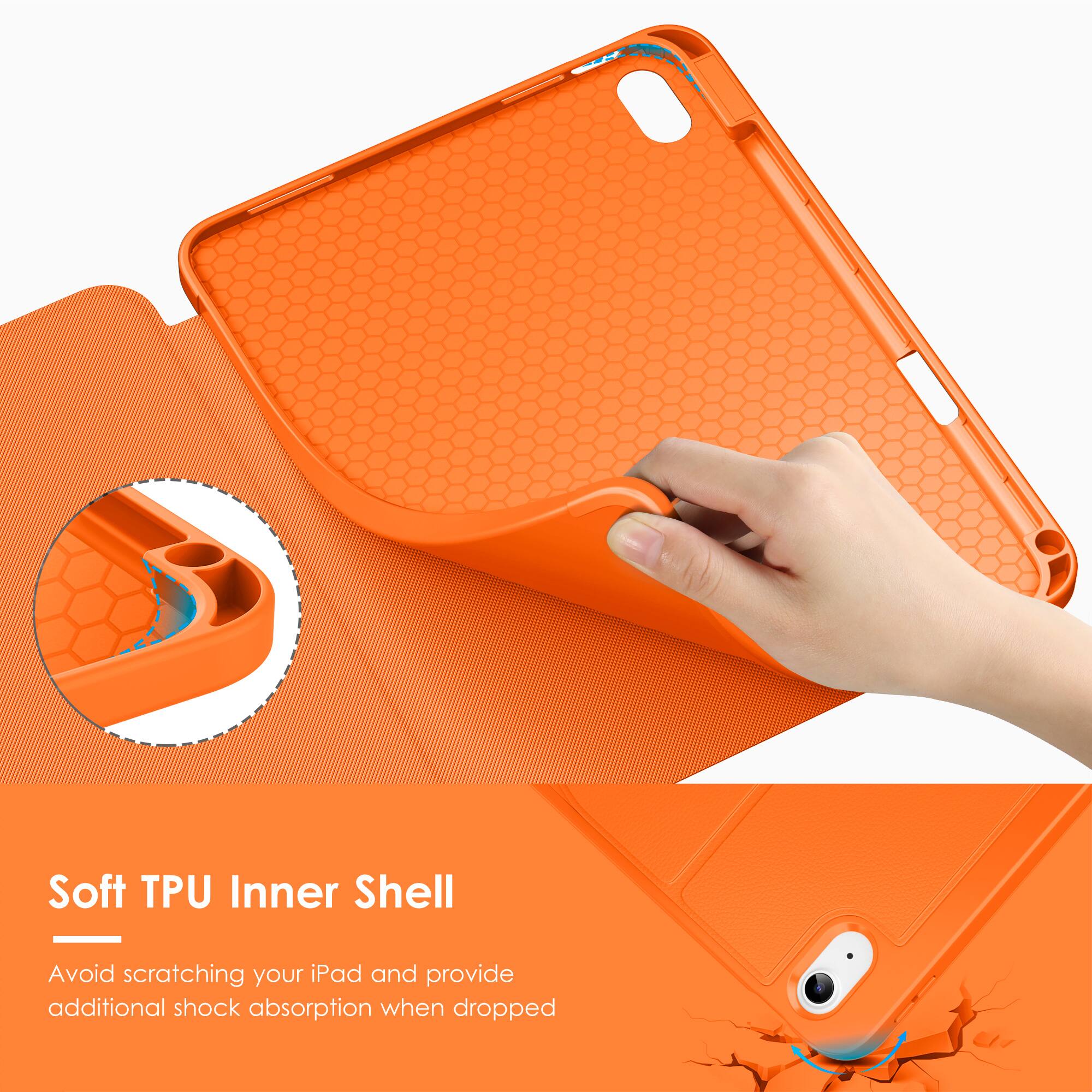 Soft TPU Inner Shell

Avoid scratching your iPad and provide additional shock absorption when dropped.