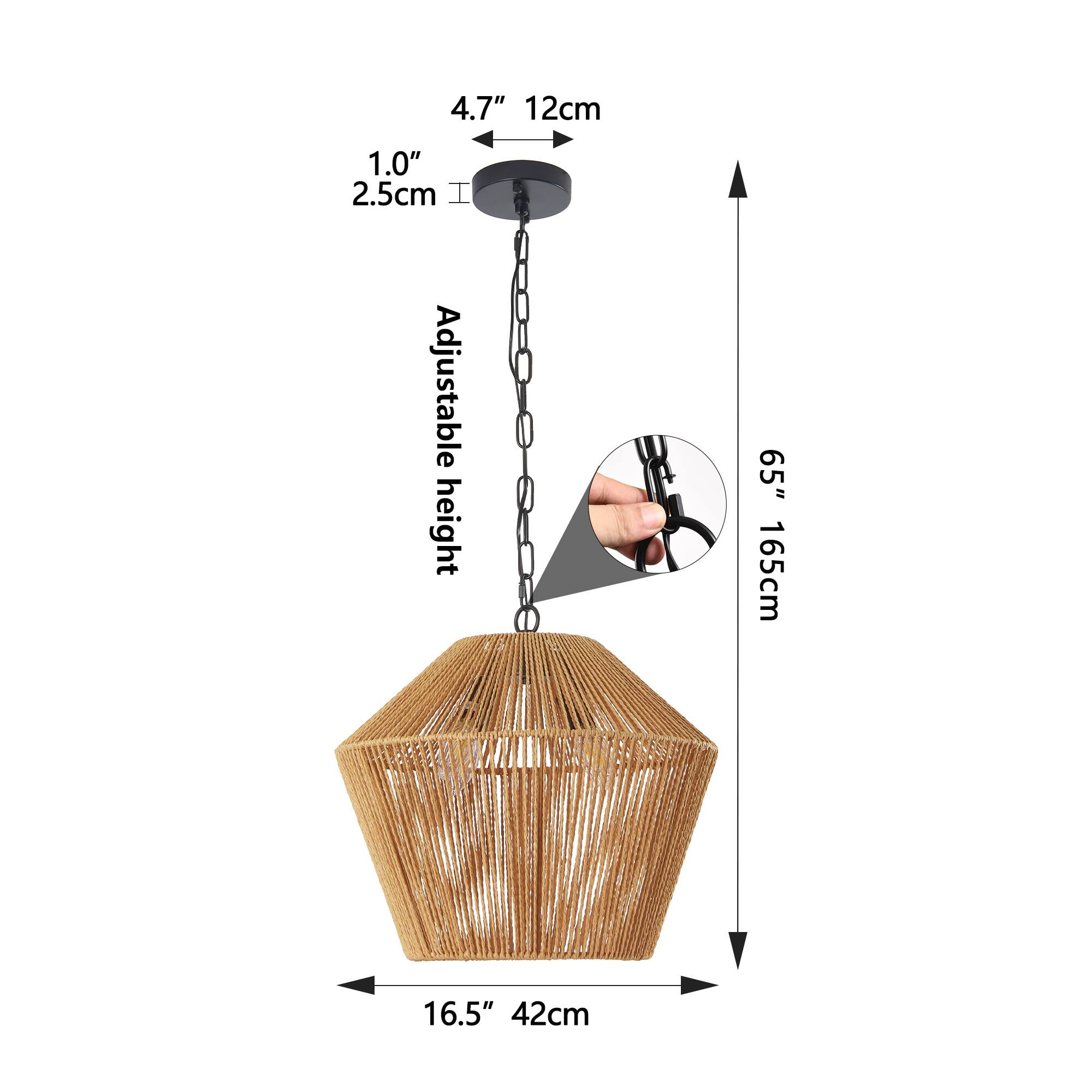 4.7" 12cm  
1.0" 2.5cm  
Adjustable height  
65" 165cm  
16.5" 42cm