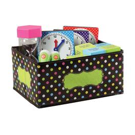 Teacher Created Resources - Chalkboard Brights Small Storage Bin, 8" x 11" x 5"