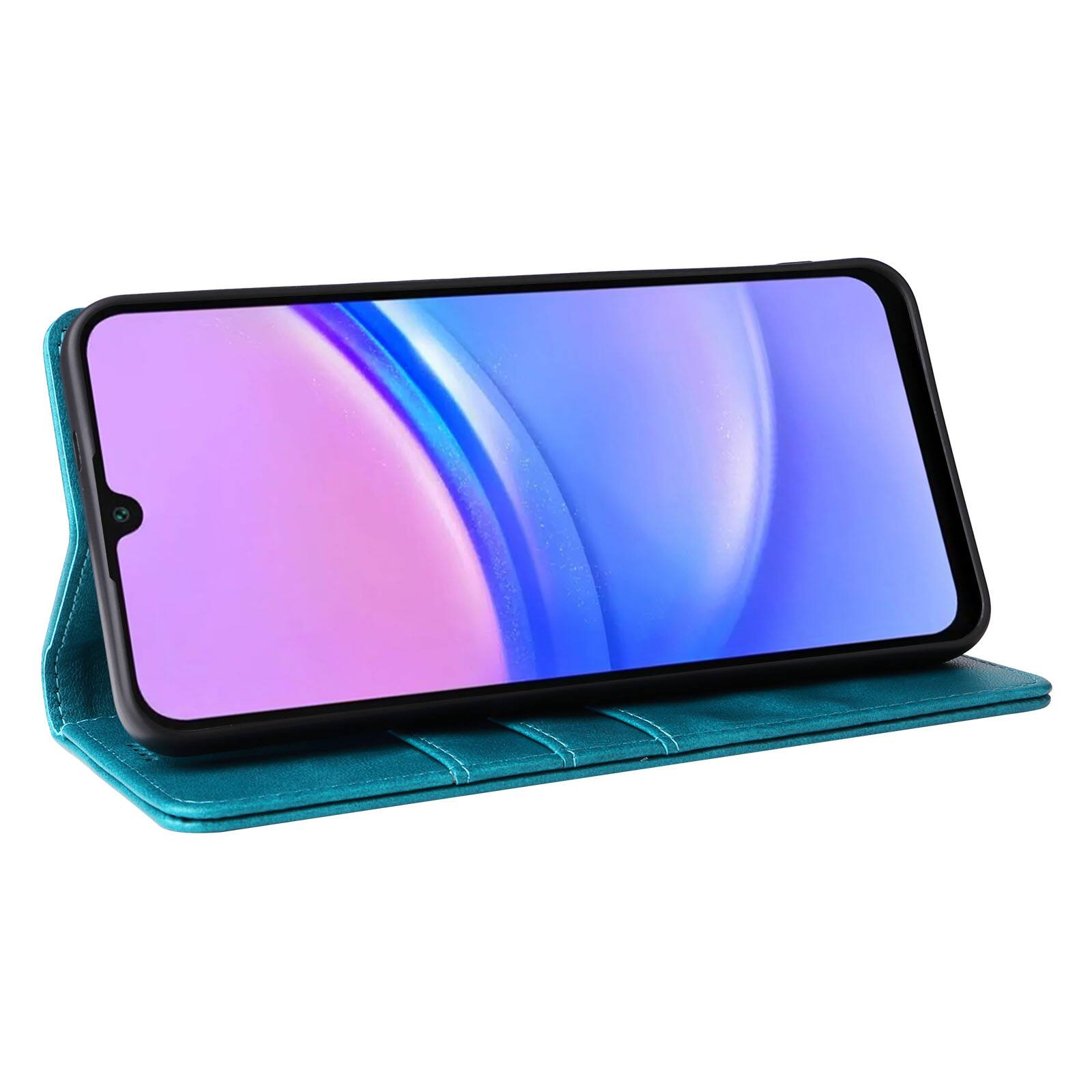 Alt View 1. Dteck - Case for Samsung Galaxy A16 5G,Wallet Case with Card Holder for Women Men,Shockproof PU Leather Flip Kickstand Cover - Bluegreen.