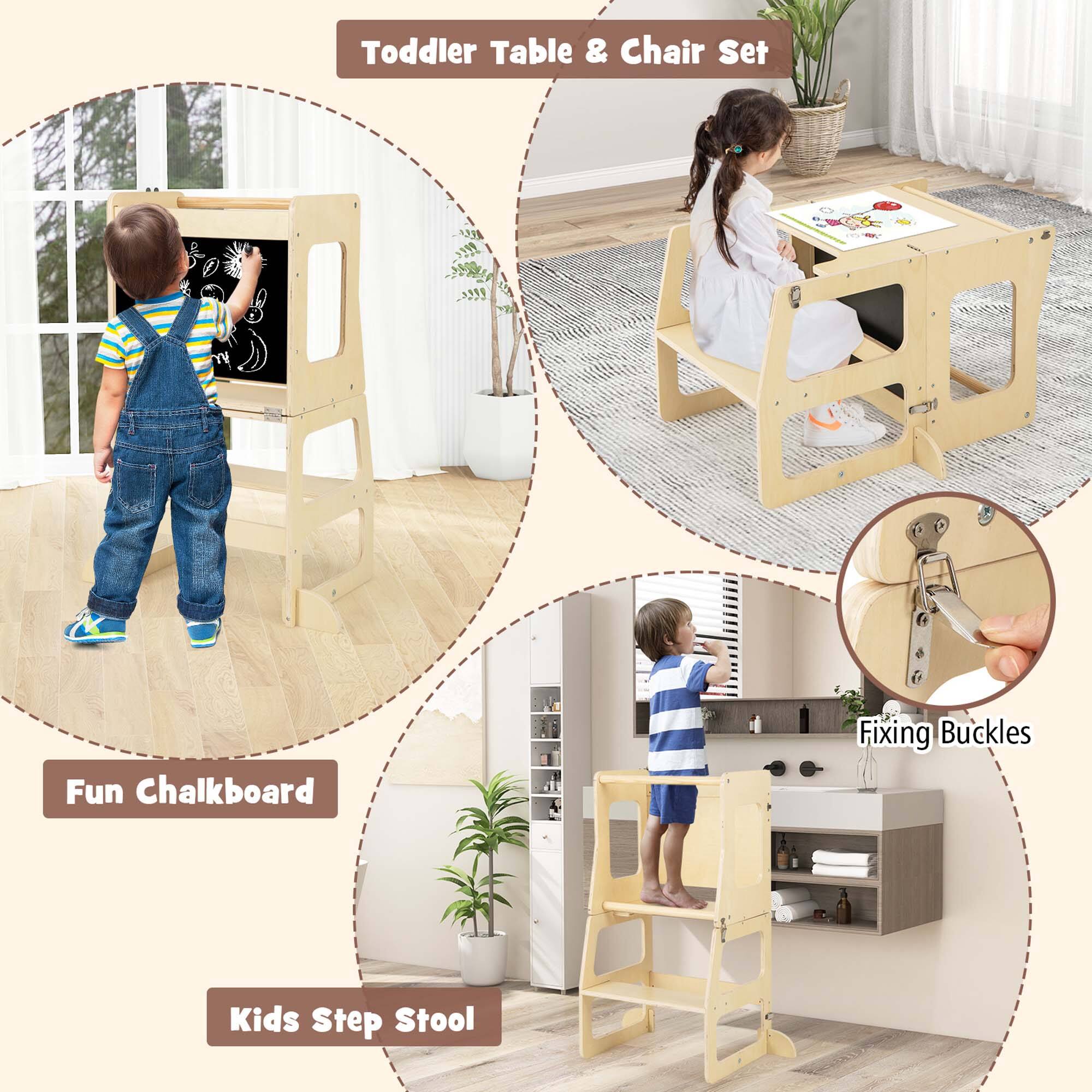 Toddler Table & Chair Set

Fun Chalkboard

Kids Step Stool

Fixing Buckles