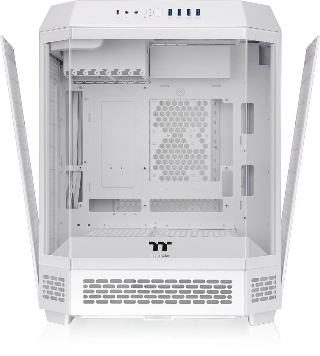 Alt View 12. Thermaltake - Tower 600 Mid Tower ATX PC Case - Snow.