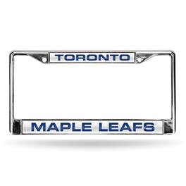 Rico Industries - Toronto Maple Leafs NHL Chrome Metal Laser Cut License Plate Frame - Multi