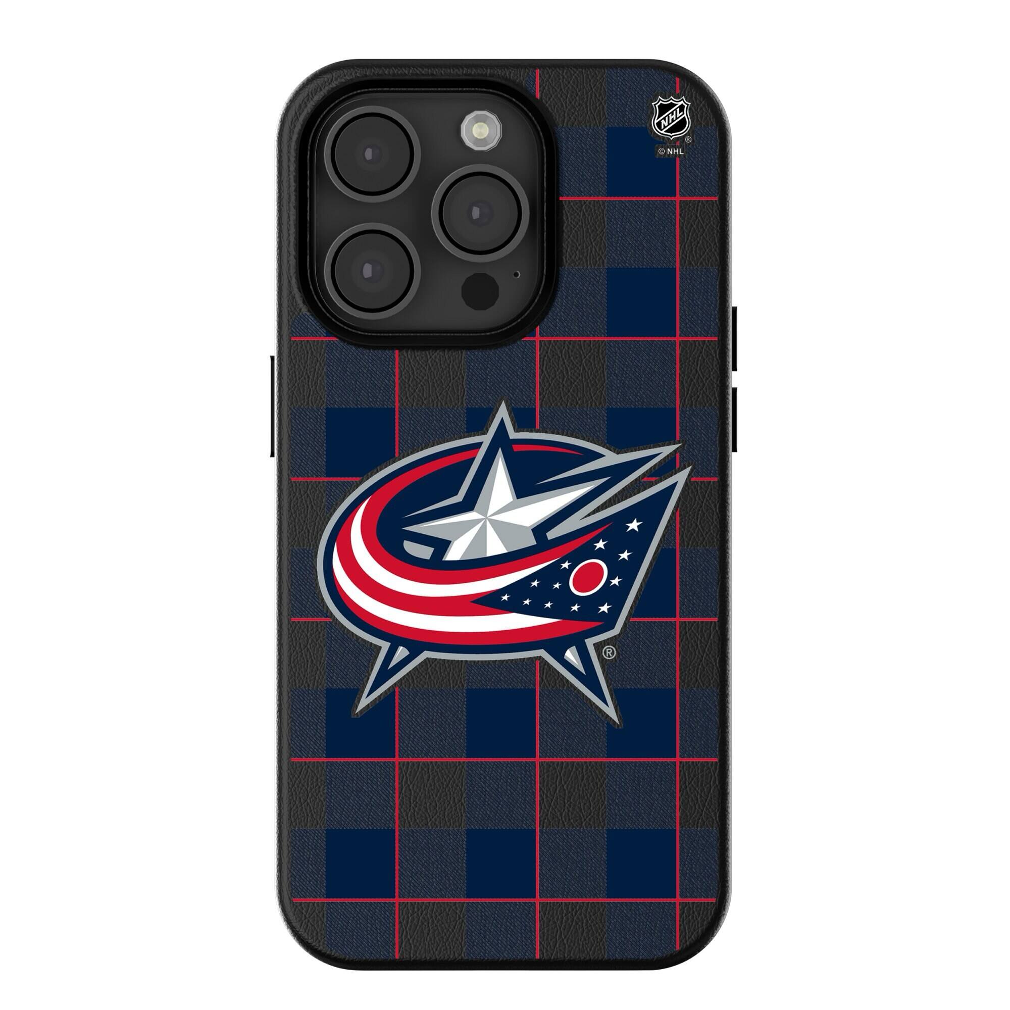 Keyscaper - NHL - Columbus Blue Jackets Plaid iPhone Magnetic Bump Case - 16 Pro - Black price history on PriceWatchPro