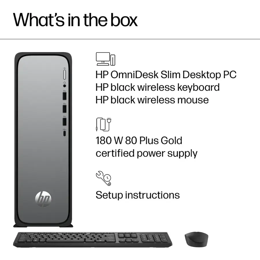 HP OmniDesk Slim Desktop Intel Core i3 13100 2023 8GB DDR5 Memory 256GB ...