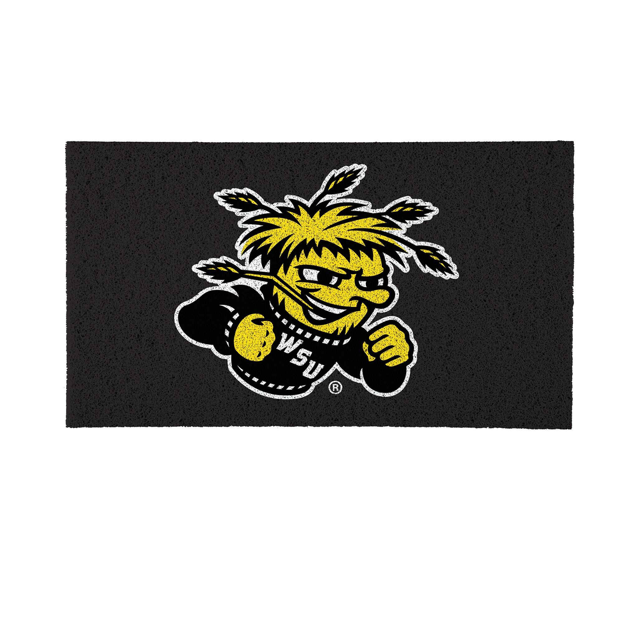 Front. Evergreen Enterprises - Wichita State Shockers 16" x 28" Full Color Indoor/Outdoor Logo Turf Mat - Multicolor.
