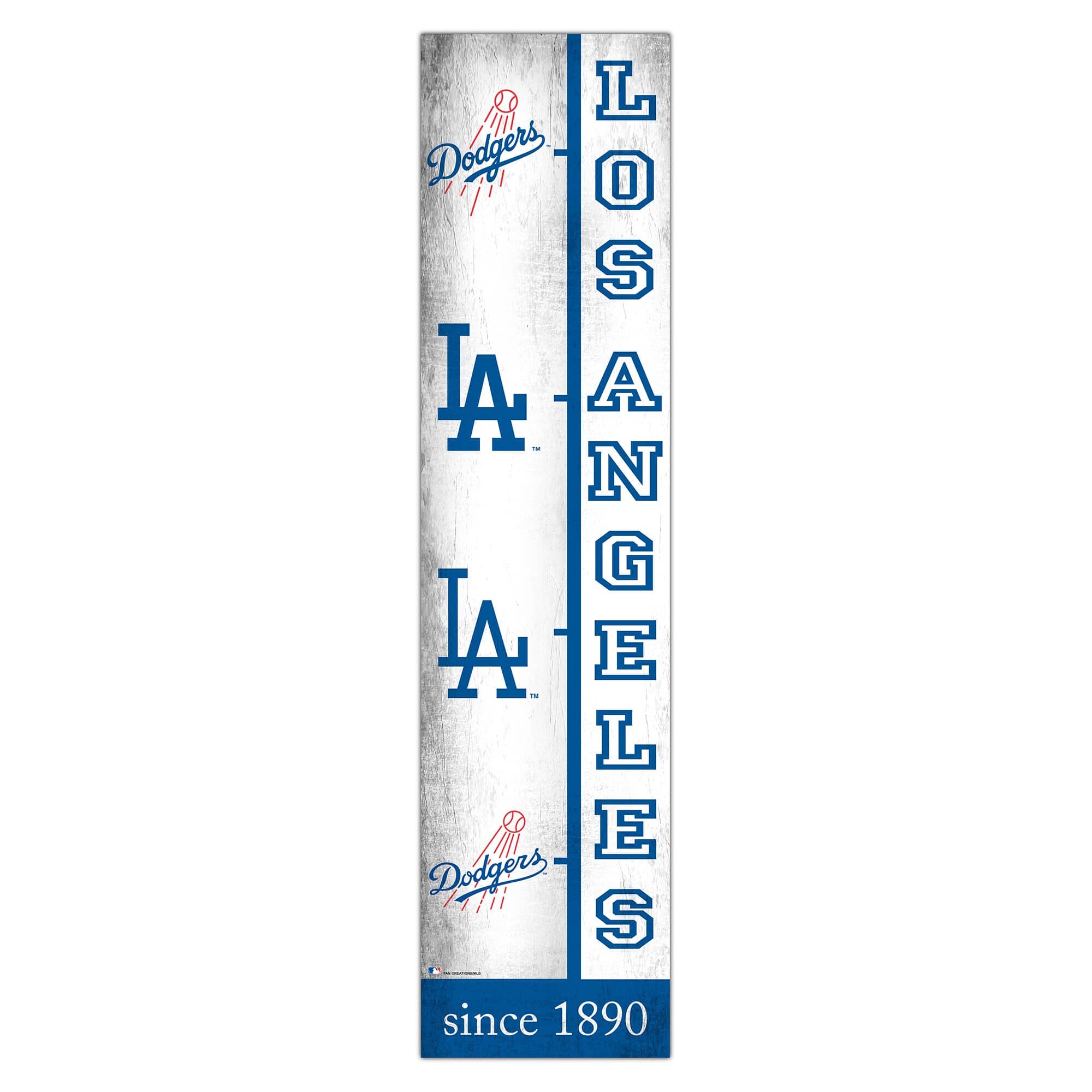 Fan Creations - Los Angeles Dodgers 6" x 24" Progression Wood Sign - Multicolor