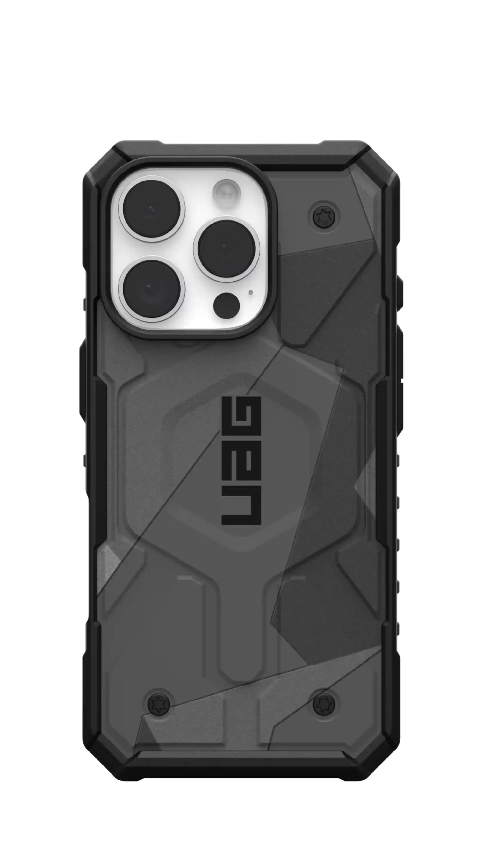 Front. UAG - Pathfinder SE Case with Magsafe for Apple iPhone 16 Pro - Geo Camo.