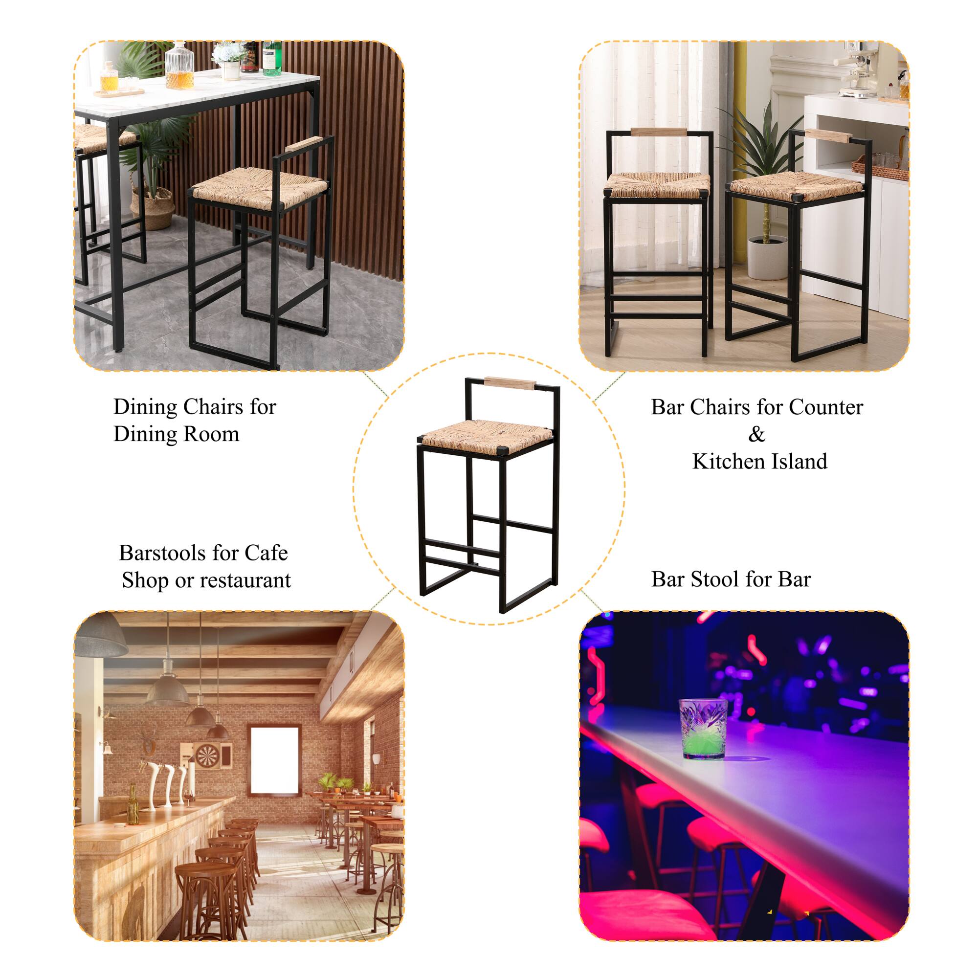 Dining Chairs for Dining Room  
Bar Chairs for Counter & Kitchen Island  
Barstools for Cafe Shop or restaurant  
Bar Stool for Bar