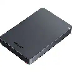 Front. Buffalo - Buffalo MiniStation HD-PGFU3 2 TB Portable Hard Drive - External - TAA Compliant - Desktop PC, MAC Device Supported - Black.