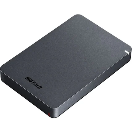 Front. Buffalo - Buffalo MiniStation HD-PGFU3 2 TB Portable Hard Drive - External - TAA Compliant - Desktop PC, MAC Device Supported - Black.