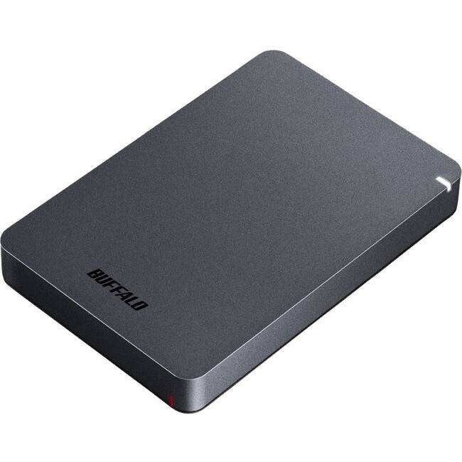 Front. Buffalo - Buffalo MiniStation HD-PGFU3 2 TB Portable Hard Drive - External - TAA Compliant - Desktop PC, MAC Device Supported - Black.