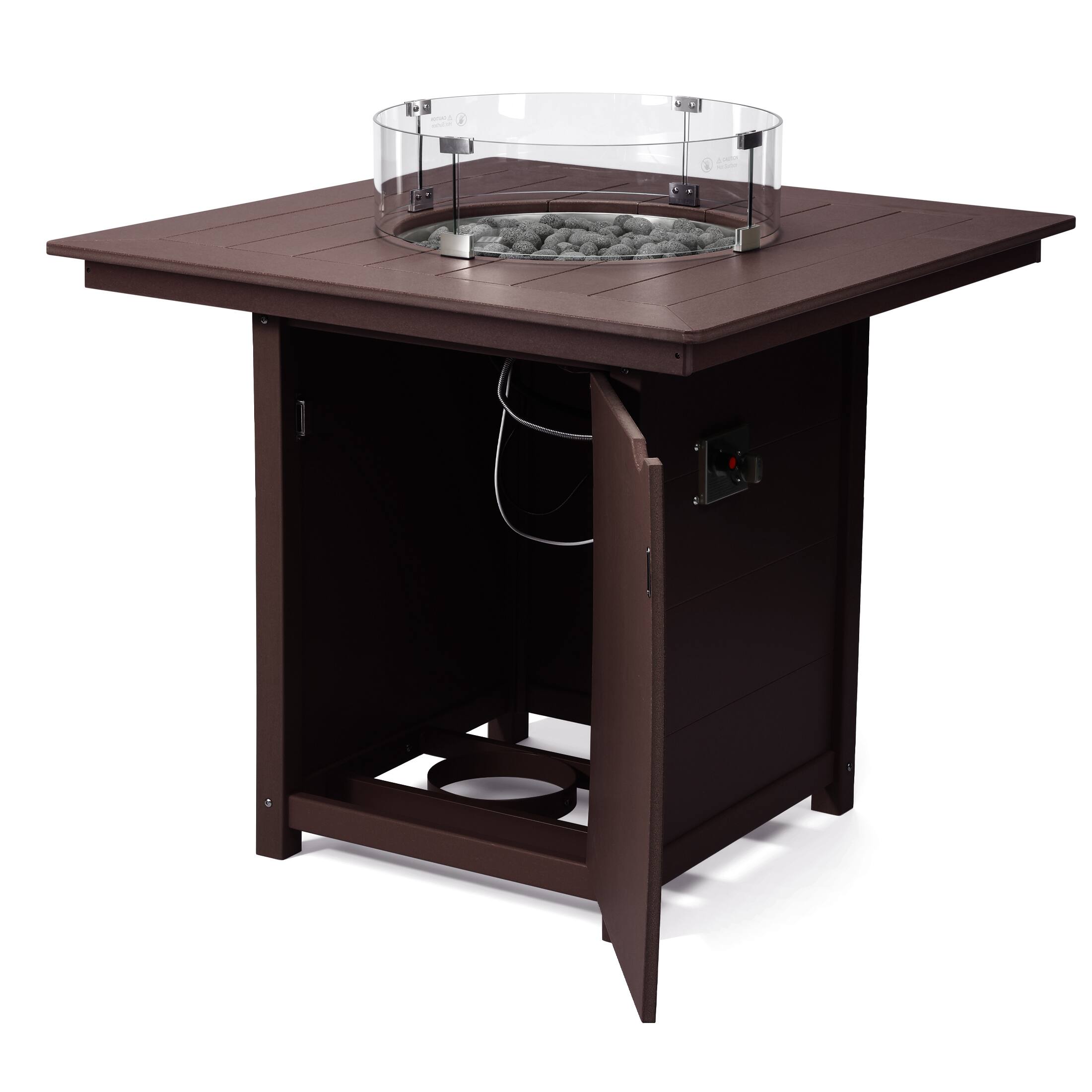 Left. WestinTrends - WestinTrends Helios 42" Modern Outdoor Patio Gas Propane Square Fire Pit Table.
