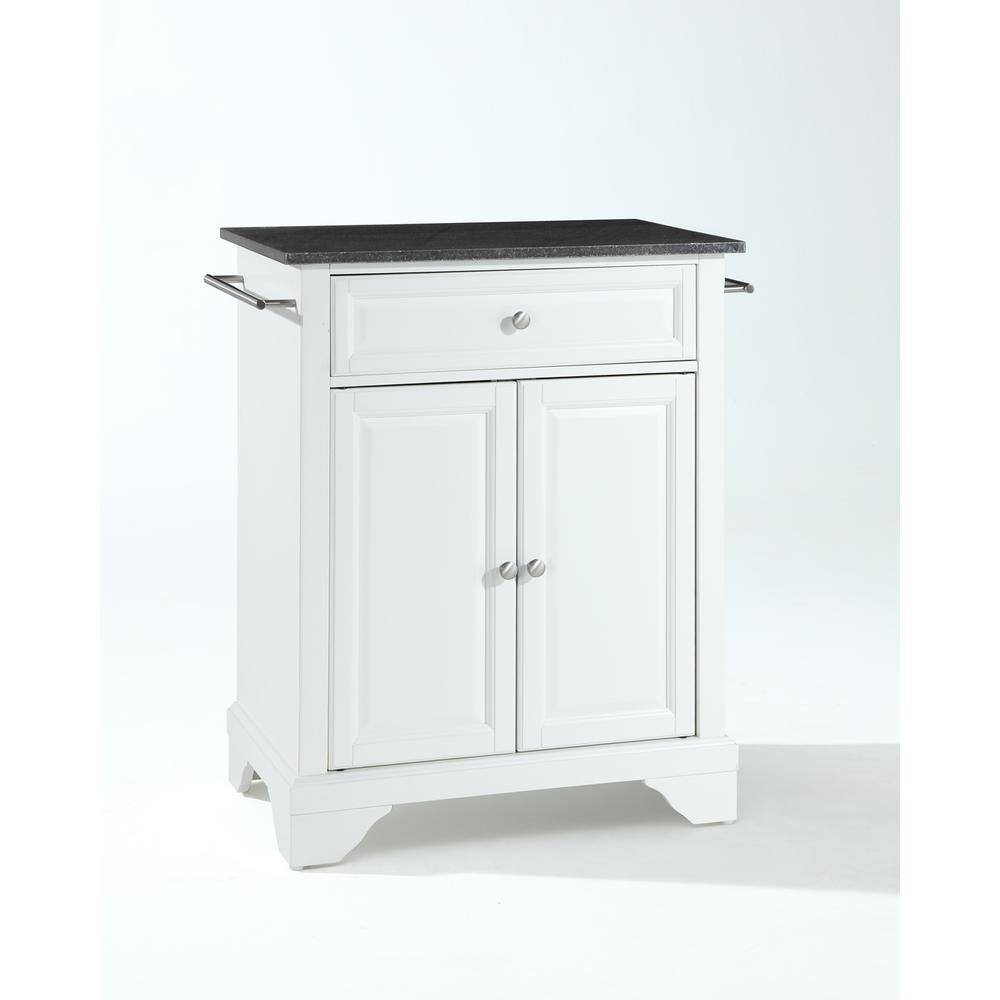 Left. Crosley Furniture - Lafayette Granite Top Portable Kitchen Island/Cart - White.
