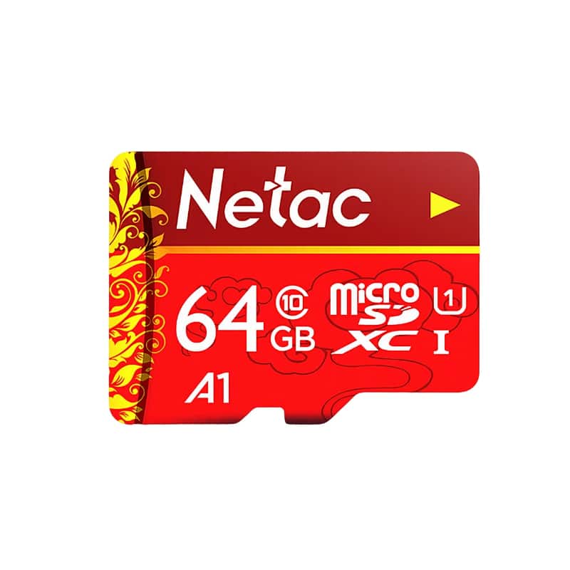 Netac - 64GB microSDXC Memory Card A1 U1 Class 10 for Dashcams, Security Cameras & Mobile Devices