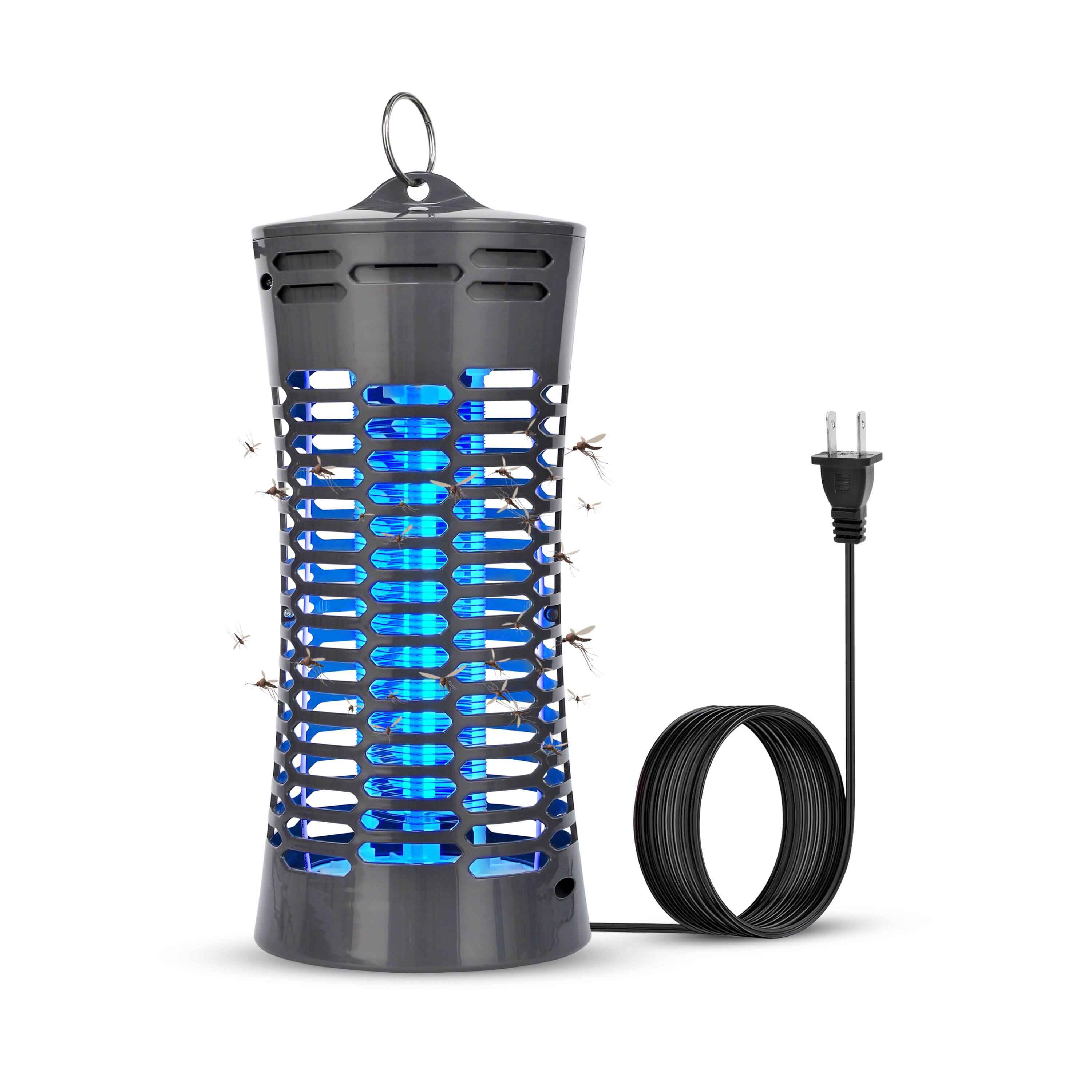 Front. Techko Maid - Techko UV Light Indoor Bug Zapper with Easy Catch Tray – Chemical-Free Insect Killer for Mosquitoes, Flies, and Gnats - Gray.