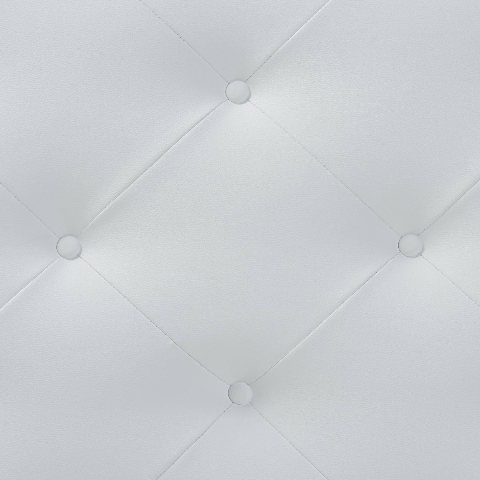 Left. Baxton Studio - Baltimore Modern and Contemporary Full Faux Leather Upholstered Headboard - White.