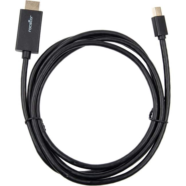 Rocstor - 6FT MINI DISPLAYPORT TO HDMI M/M 4KX2K 30HZ CABLE - Black