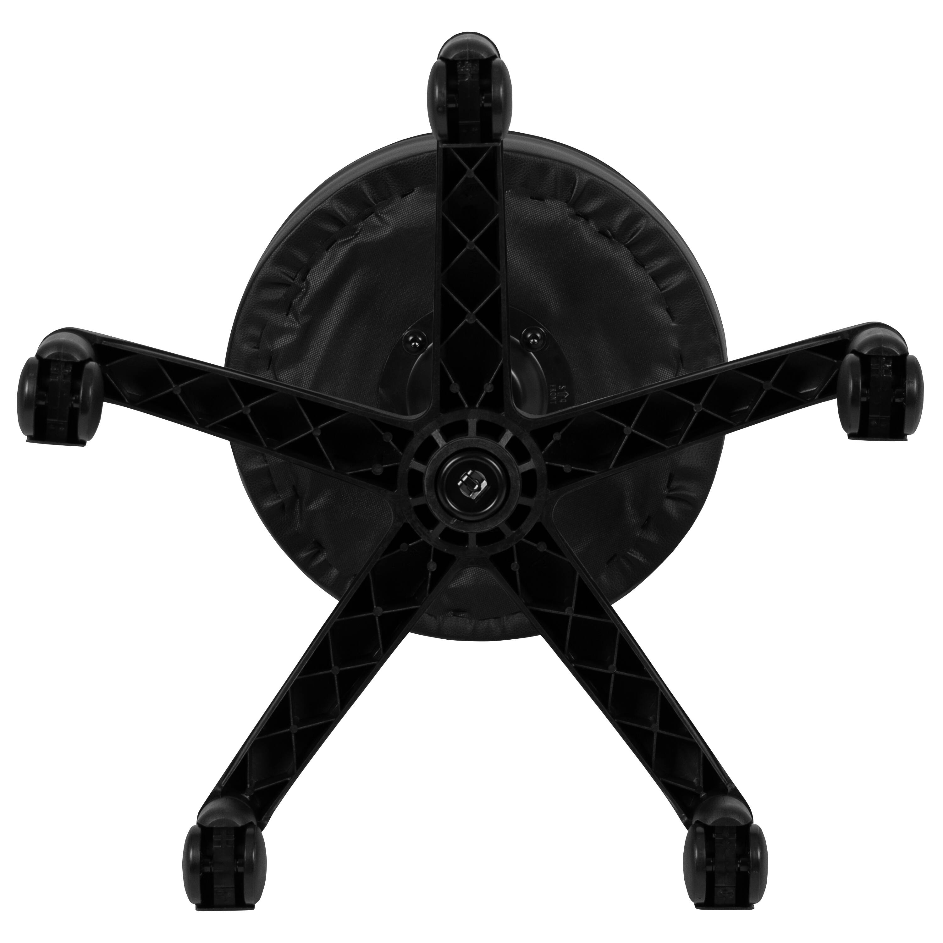 Alt View 7. Emma + Oliver - Adjustable Doctors Stool on Wheels with Ergonomic Molded Seat - Black.