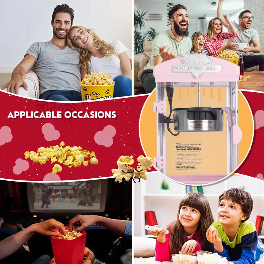 GOODSILO Portable Popcorn Maker Machine with Warming Deck, 8 Ounce ...