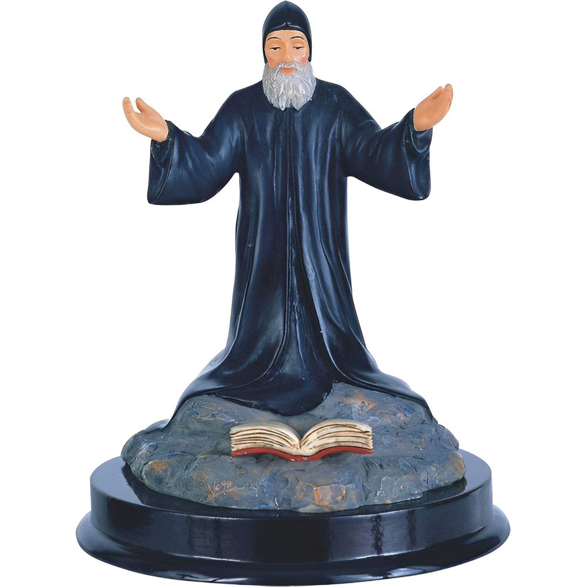 FC Design - 5"H Saint Charbel Makhlouf Holy Figurine Holy Figurine Statue Office Desk Tabletop Home Decor Gift - Multi-Color