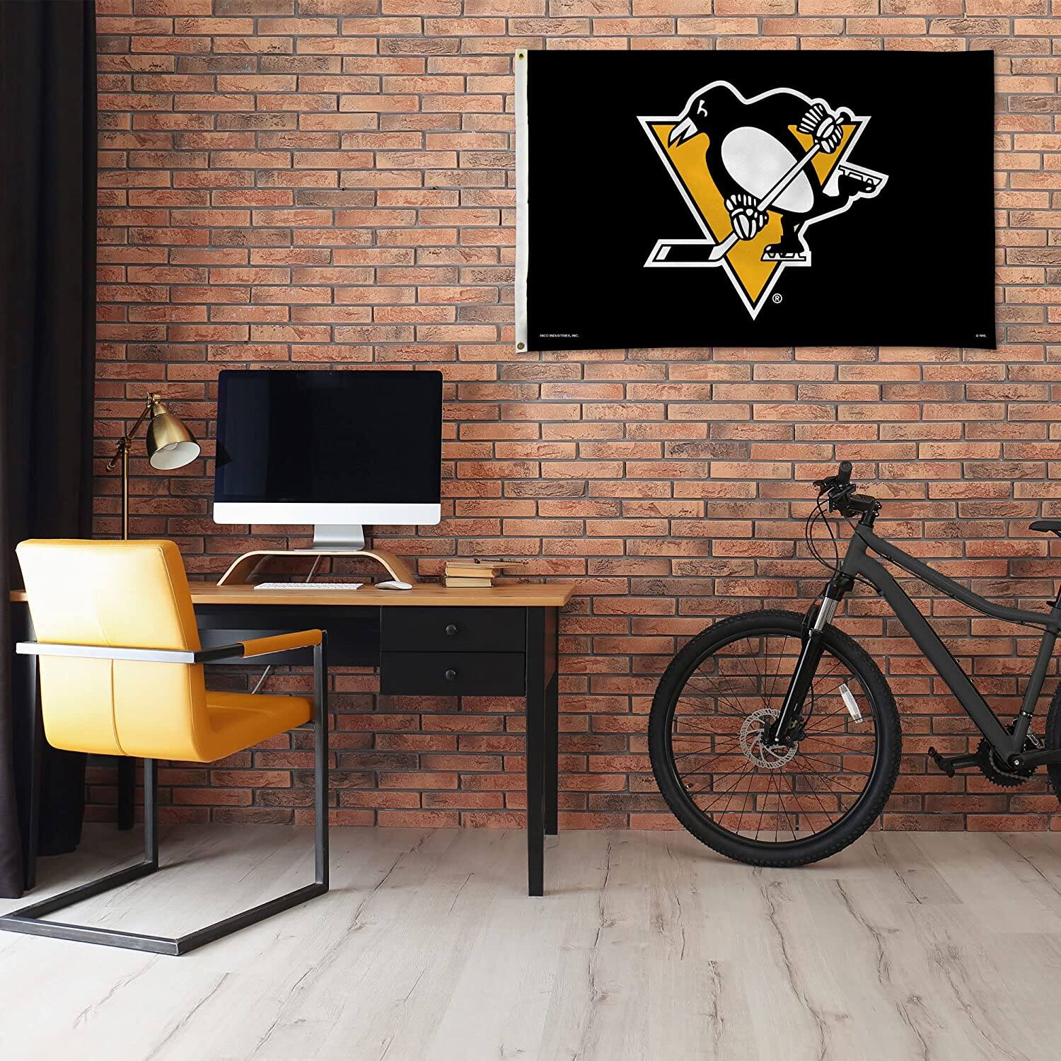 Alt View 1. Rico Industries - Pittsburgh Hockey Penguins 3x5 NHL Banner Flag with grommets for hanging - Multi.