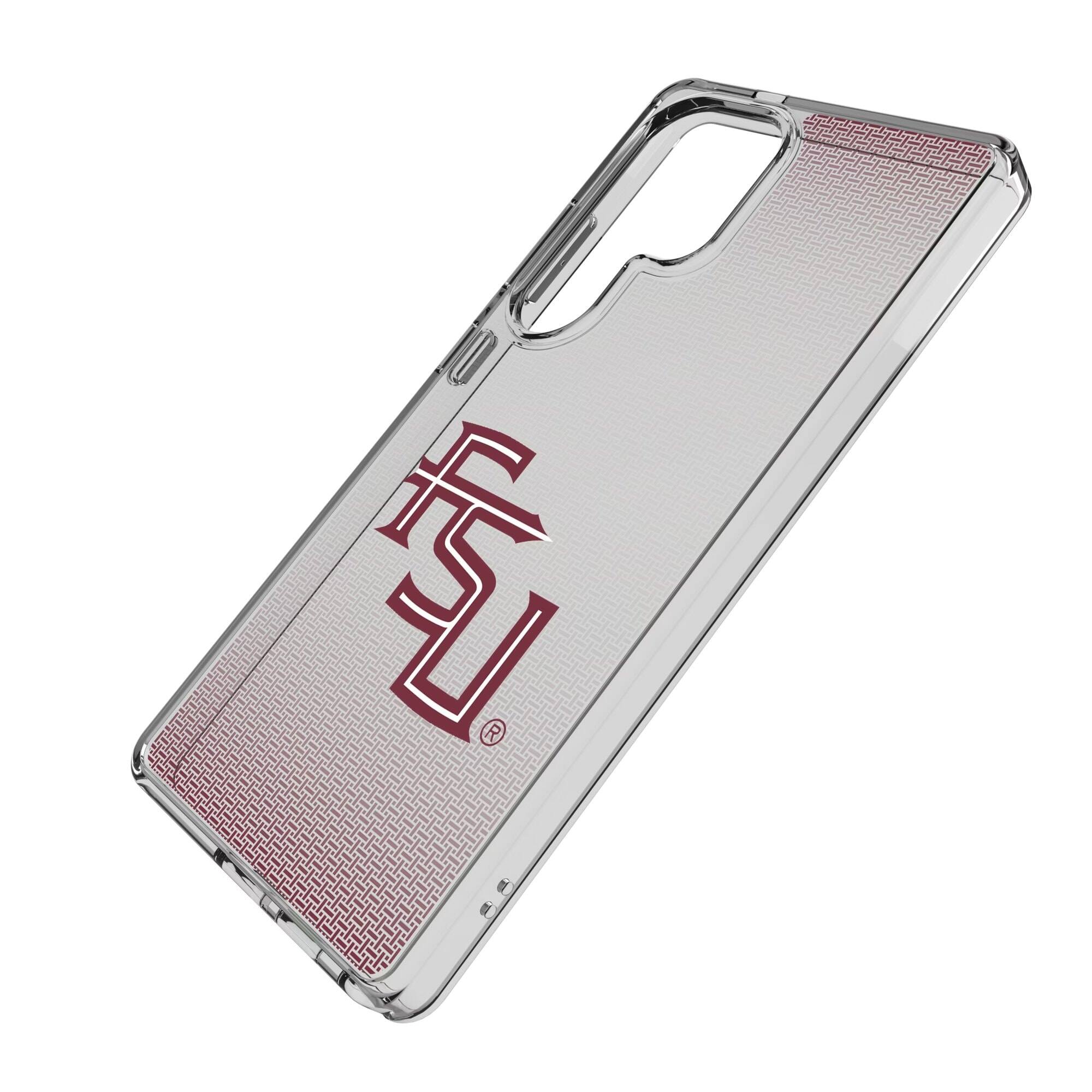 Alt View 1. Keyscaper - Florida State Seminoles Linen Logo Galaxy Clear Case - S23 - Multicolor.